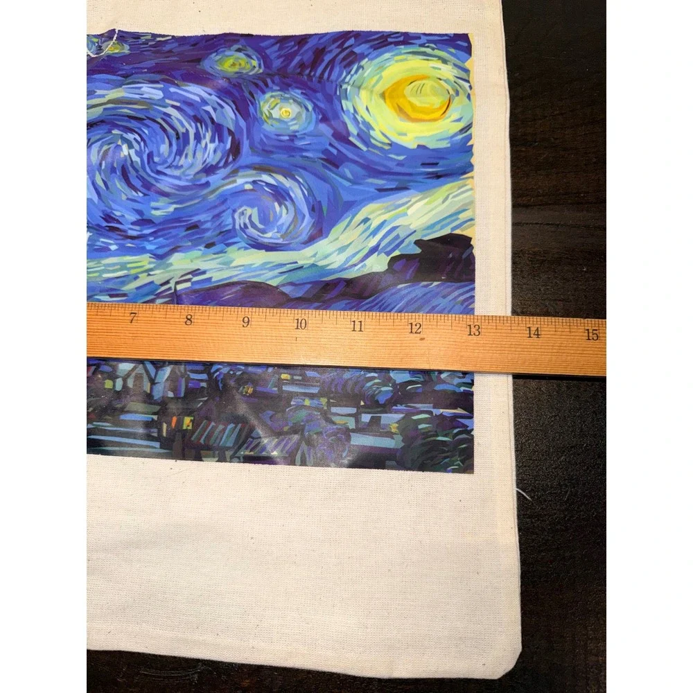 Amstel Bags Vincent van Gogh‎ Starry Night Amsterdam Canvas Tote Bag Cream New